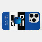 Coques Case-Mate iPhone Entraîneur professionnel de bowling | Initiales en (Verso (horizontal))