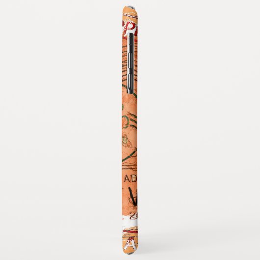 Coques Case-Mate iPhone Entrée approuvée - Timbres de passeport (Dos/Gauche)