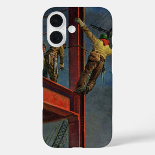 Coques iPhone 16 Entreprise Vintage, Travailleurs sur la constructi