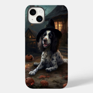 Coque Pour iPhone 14 Plus Épagneul Springer Anglais Citrouilles Halloween Ef