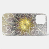 Coques Case-Mate iPhone Épanouissement avec fleur fractale abstraite moder (Verso (horizontal))