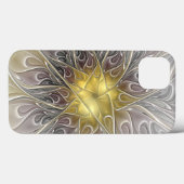 Coques Case-Mate iPhone Épanouissement avec fleur fractale abstraite moder (Verso (horizontal))