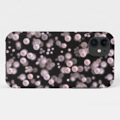Coques Case-Mate iPhone Éparcelles de perles roses et blanches sur velours (Dos (Horizontal))