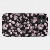 Coques Case-Mate iPhone Éparcelles de perles roses et blanches sur velours (Dos (Horizontal))