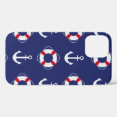 Coques Case-Mate iPhone Épargne-vie et Ancres Motif nautique (Verso (horizontal))