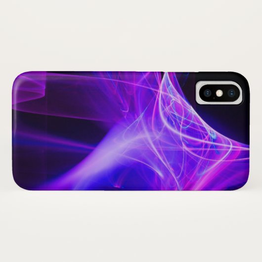 COQUES Case-Mate iPhone ÉPAULES FRACTALES ABSTRAITES EN ROSE BLEU PURPLE (Dos (Horizontal))