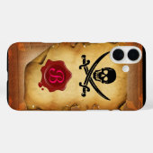 Coques Case-Mate iPhone ÉPÉE CROISÉE SKULL MONOGRAM parchemin de sceau de  (Verso (horizontal))