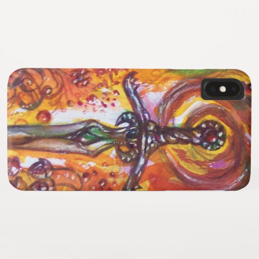 Coques Case-Mate iPhone ÉPÉE DURENDALE Imaginaire rouge jaune (Dos (Horizontal))