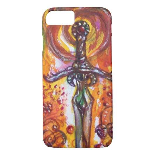 Coques Case-Mate iPhone ÉPÉE DURENDALE Imaginaire rouge jaune (Dos)
