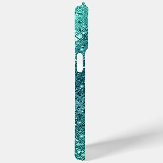 Coques Case-Mate iPhone Éperche verte Turquoise Aqua (Verso / Droite)