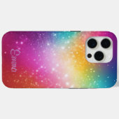 Coques Case-Mate iPhone Épersion arc-en-ciel personnalisée (Verso (horizontal))