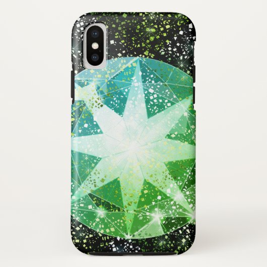 Coques Case-Mate iPhone Épersion dorée en pierre de taille verte (Dos)
