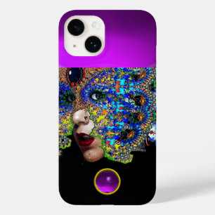 Coque Pour iPhone 14 EPHÉMERALE, BEAUTÉ AVEC MASK Purple Amethyst Gem
