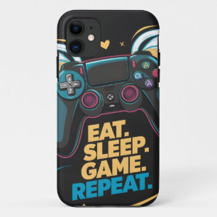 Case-Mate iPhone Case Epic Gaming Gear. Manger. Dormir. Jeu. Recommencer