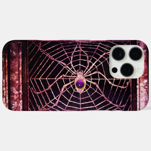 Coques Case-Mate iPhone ÉPIDON ET WEB Pierre violette noire (Verso (horizontal))