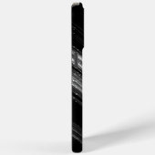 Coques Case-Mate iPhone Epingle en métal brillant néon argent noir chevron (Verso / Droite)