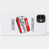 Coques Case-Mate iPhone Épuisé sur le plan émotionnel (Dos (Horizontal))