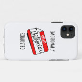 Coques Case-Mate iPhone Épuisé sur le plan émotionnel (Dos (Horizontal))