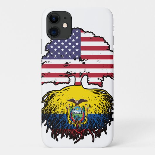 Coques Case-Mate iPhone Equateur Drapeau Equatorien Américain Arbre (Dos)