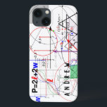 Etui iPhone 13 Équation en physique des mathématiques Science Per<br><div class="desc">Formules scientifiques et calculs en mathématiques et physique coque personnalisé pour les nerds scientifiques.</div>