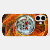 Coques Case-Mate iPhone ÉQUILIBRATIONS DE COMPLEXE Orange Jaune Fissures F (Verso (horizontal))