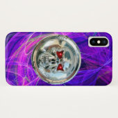 Coques Case-Mate iPhone ÉQUIPAGE Pink Blue Purple Fractals (Dos (Horizontal))