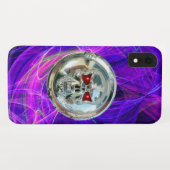 Coques Case-Mate iPhone ÉQUIPAGE Pink Blue Purple Fractals (Dos (Horizontal))