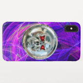 Coques Case-Mate iPhone ÉQUIPAGE Pink Blue Purple Fractals (Dos (Horizontal))