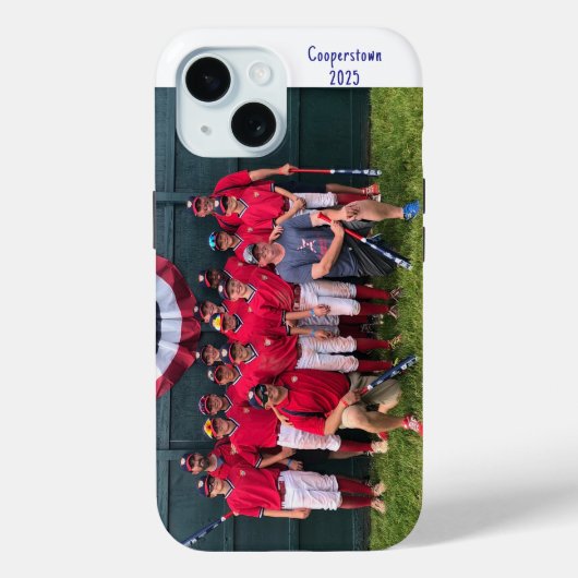 Coques Case-Mate iPhone Équipe de baseball de Cooperstown NY Photo Année P (Verso)