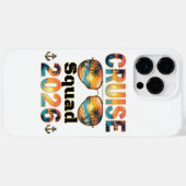 Coques Case-Mate iPhone Équipe de croisière 2026 - Coucher de soleil rétro (Verso (horizontal))