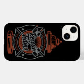 Coques Case-Mate iPhone Equipe de Secourt de pompier AJOUTER UN NOM À L'Hy (Verso (horizontal))