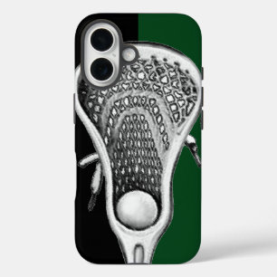 Coques iPhone 16 Équipe de sports de crosse Green