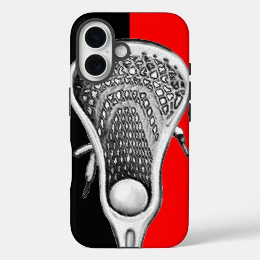 Coques Case-Mate iPhone Équipe de sports de crosse Rouge (Verso)