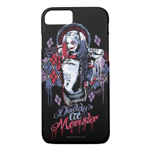 Coques Case-Mate iPhone Équipe de suicide | Harley Quinn Graffiti encré (Dos)