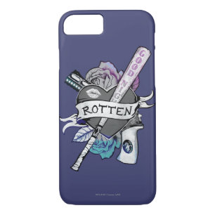 Coque iPhone 7 Équipe de suicide Harley Quinn "Rotten" Tattoo A