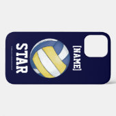 Coques Case-Mate iPhone Équipe de volleyball Nom et numéro Coque-Mate iPho (Verso (horizontal))