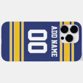 Coques Case-Mate iPhone Équipe Jersey avec nom et numéro personnalisés (Verso (horizontal))