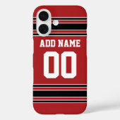 Coques Case-Mate iPhone Équipe Jersey avec nom et numéro personnalisés (Verso)