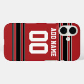 Coques Case-Mate iPhone Équipe Jersey avec nom et numéro personnalisés (Verso (horizontal))