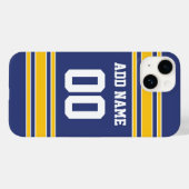 Coques Case-Mate iPhone Équipe Jersey avec nom et numéro personnalisés (Verso (horizontal))