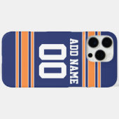 Coques Case-Mate iPhone Équipe Jersey avec nom et numéro personnalisés (Verso (horizontal))