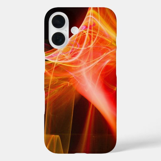 COQUES Case-Mate iPhone ÉQUIPES FRACTALES EN ORANGE JAUNE ROUGE (Verso)