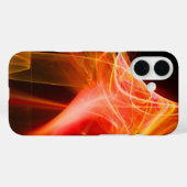 COQUES Case-Mate iPhone ÉQUIPES FRACTALES EN ORANGE JAUNE ROUGE (Verso (horizontal))