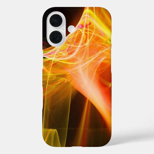 COQUES Case-Mate iPhone ÉQUIPES FRACTALES EN ORANGE JAUNE ROUGE (Verso)