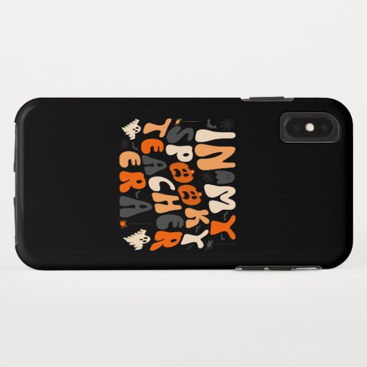Coques Case-Mate iPhone Era Halloween rétro Éffrayante enseignante (Dos (Horizontal))