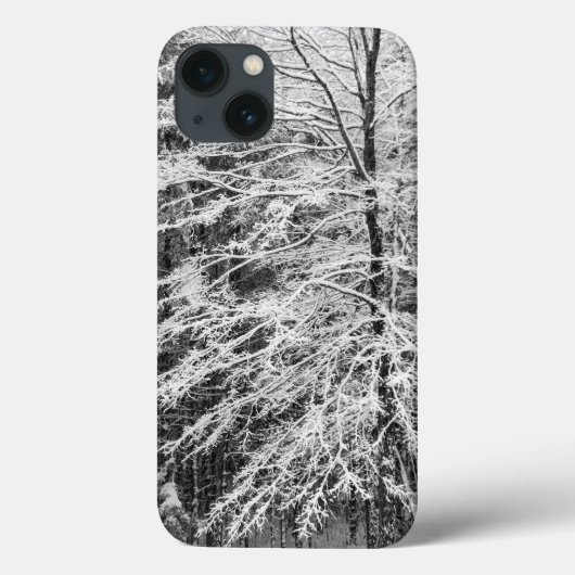Coques Case-Mate iPhone Érable en contour dans la neige (Verso)