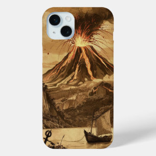 Coque iPhone 15 Mini Éruption de lave de volcan