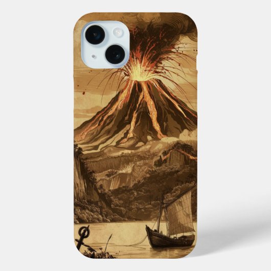 Coques Case-Mate iPhone Éruption de lave de volcan (Verso)