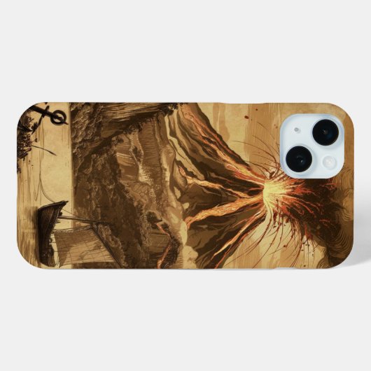 Coques Case-Mate iPhone Éruption volcanique de lave (Verso (horizontal))