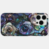 Coques Case-Mate iPhone Escalade Roses blanches violettes Faux Verre tendu (Verso (horizontal))